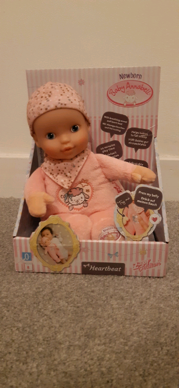 baby annabell newborn heartbeat doll